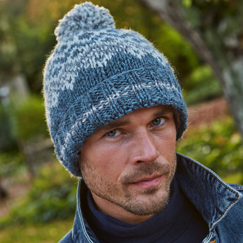 Men's Jorvik Bobble Beanie - Steel