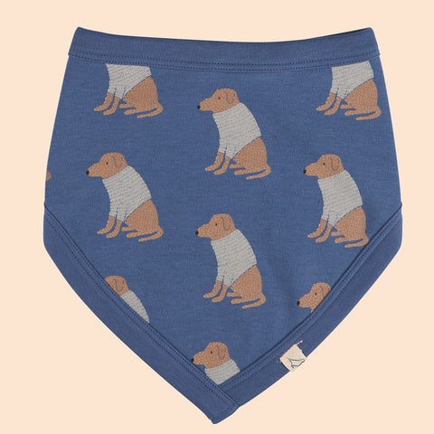 Labrador Reversible Bandana Bib - Night Blue