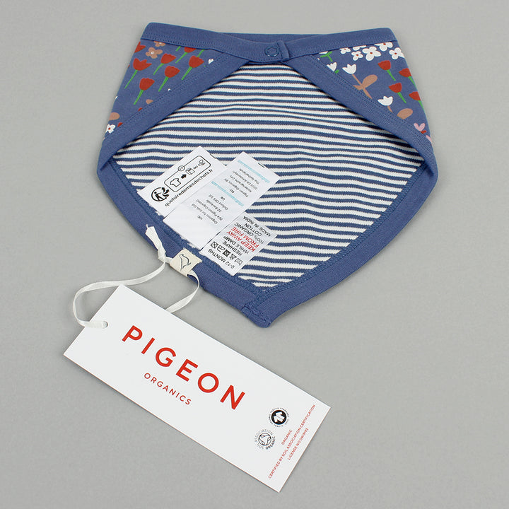 Meadow Reversible Bandana Bib - Night Blue