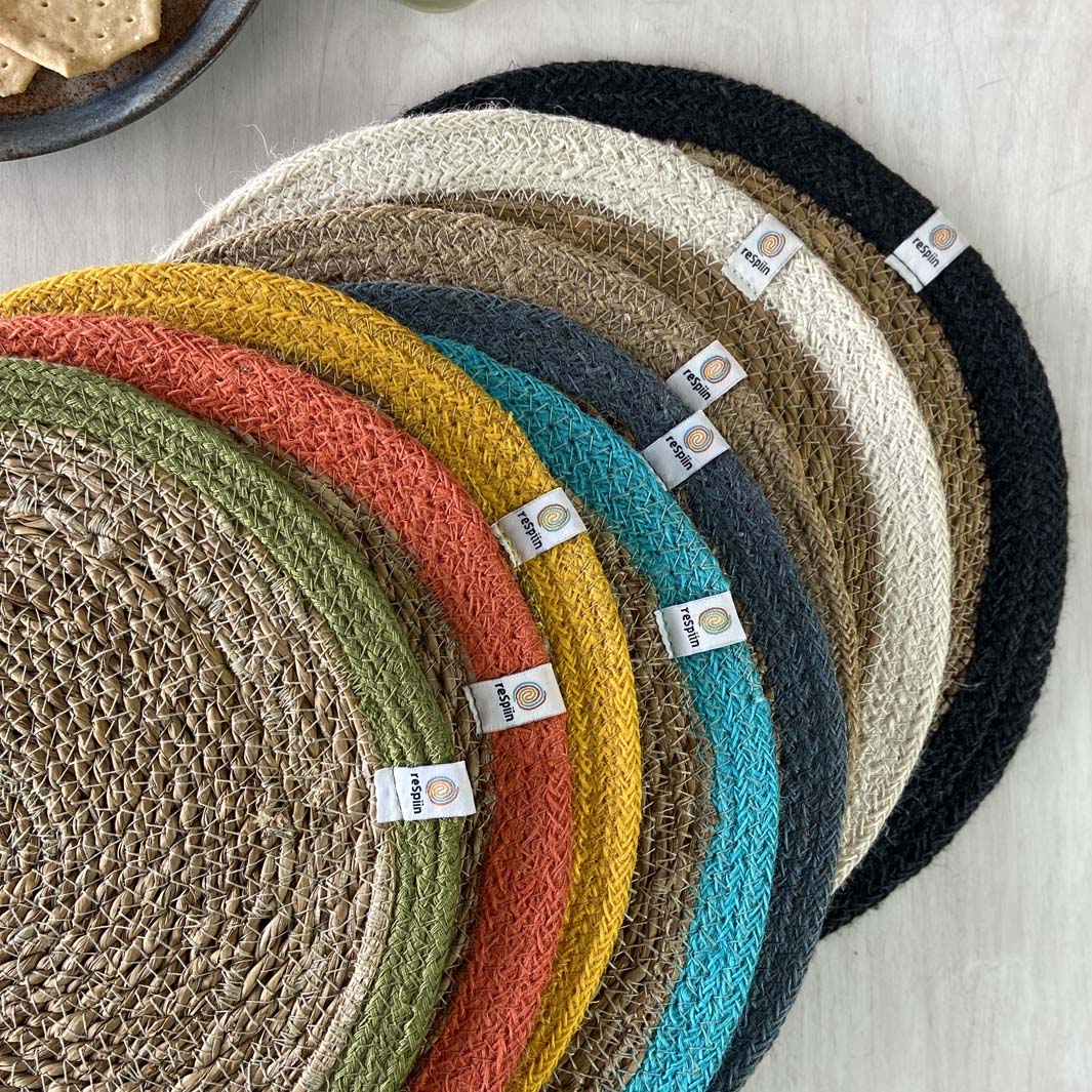 *NQP* Seagrass & Jute Tablemat - Natural/Natural