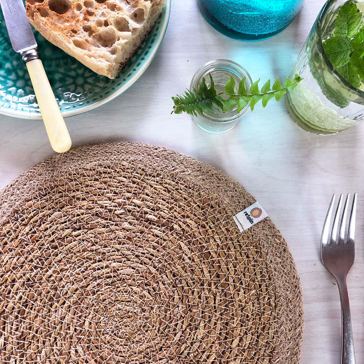 *NQP* Seagrass & Jute Tablemat - Natural/Natural