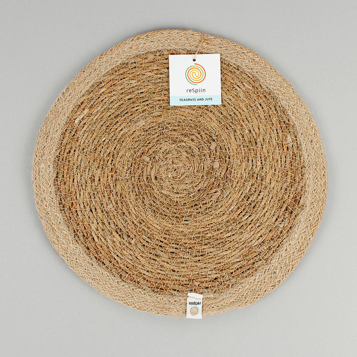 *NQP* Seagrass & Jute Tablemat - Natural/Natural