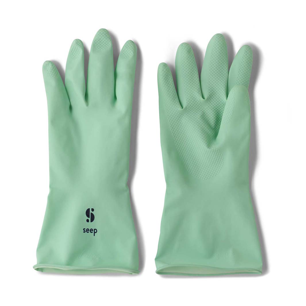 *NQP* Sustainably Sourced Rubber Gloves - Turquoise - Size Large