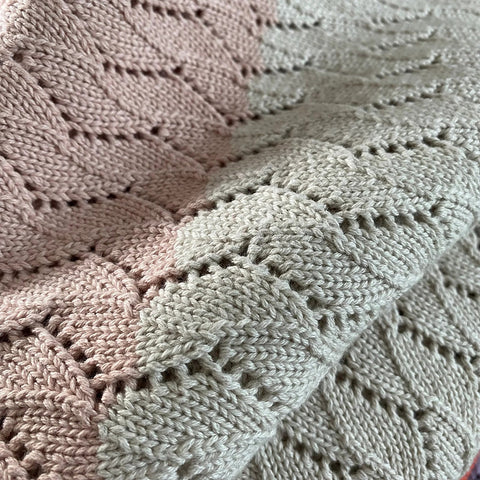 Textured Cable Knit Baby Blanket