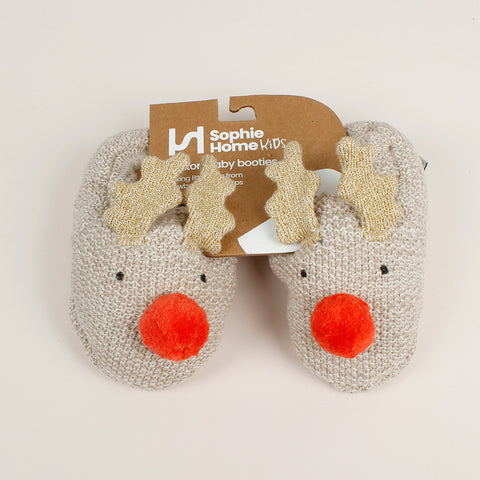 Reindeer Booties - Newborn - Toddler