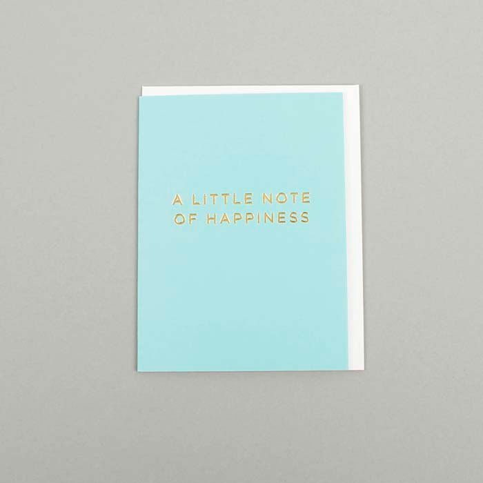 A Little Note Of Happiness Card - Green Tulip