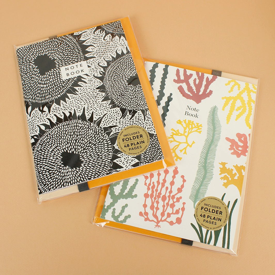 A5 Notebook & Folder - Green Tulip