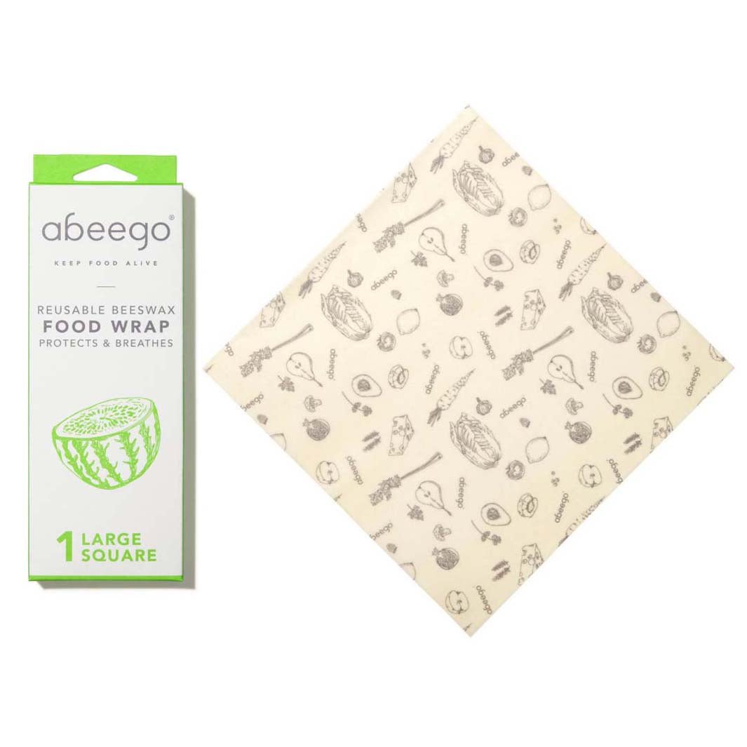 Abeego Beeswax Food Wrap - 1 Large Square - Green Tulip