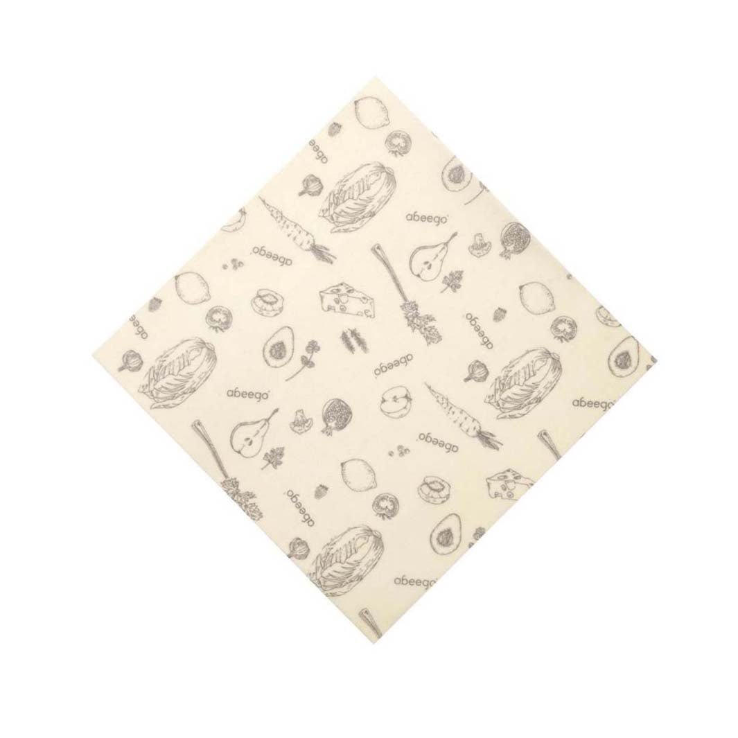 Abeego Beeswax Food Wrap - 1 Medium Square - Green Tulip