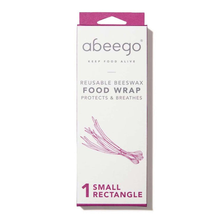 Abeego Beeswax Food Wrap - 1 Small Rectangle - Green Tulip