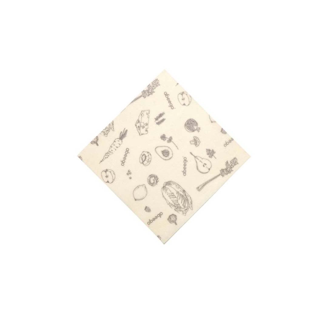 Abeego Beeswax Food Wrap - 1 Small Square - Green Tulip