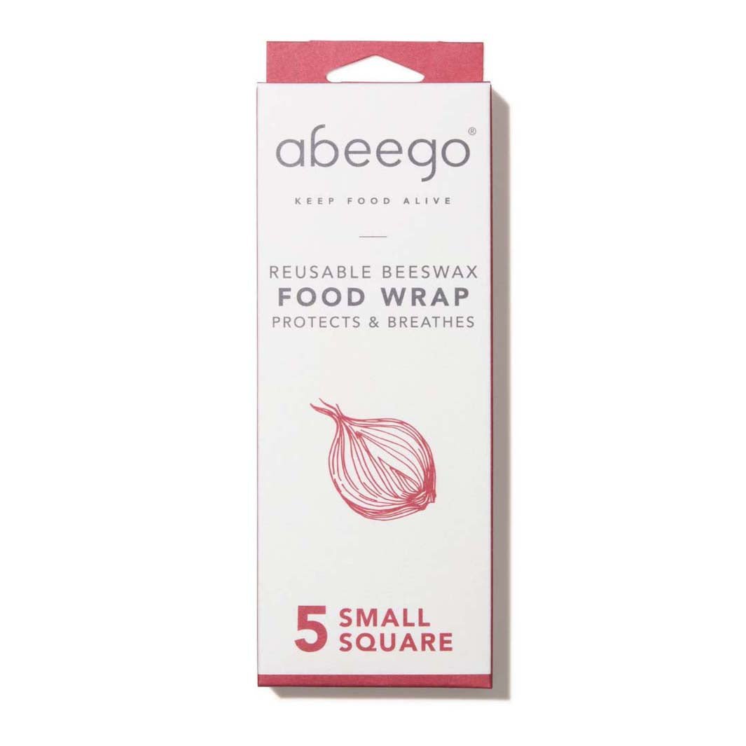 Abeego Beeswax Food Wraps - 5 Small Squares - Green Tulip