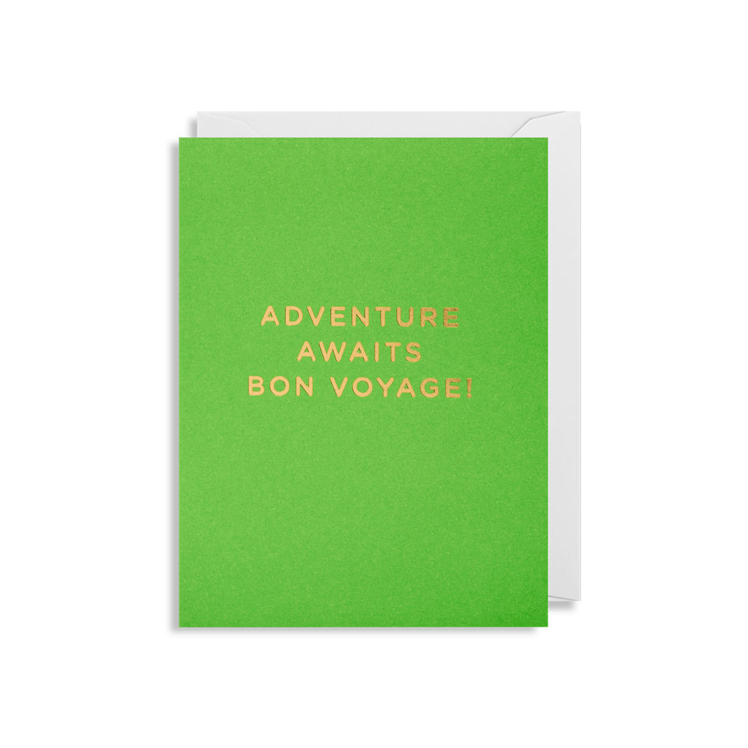 Adventure Awaits Bon Voyage Card - Green Tulip