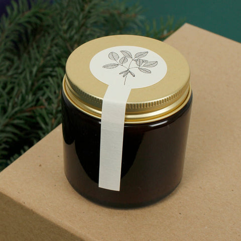 Amber Glass Jar Soy Wax Candle - First Light