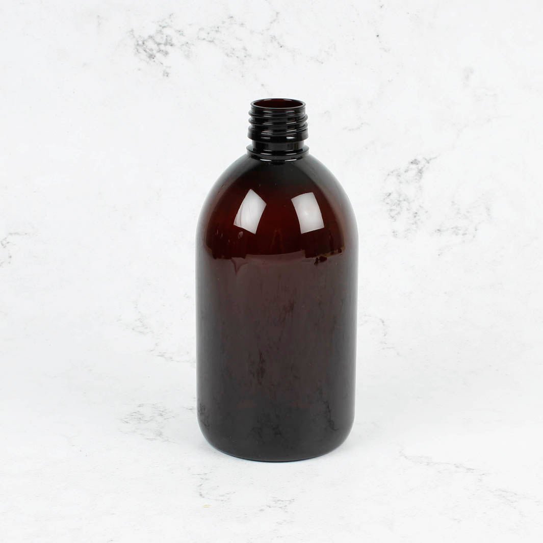 Amber PET Bottle (No Cap) - 500ml - Green Tulip