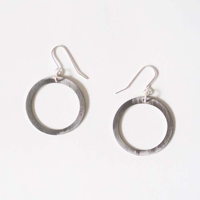 Angie's Hoops Stainless Steel Earrings - Green Tulip