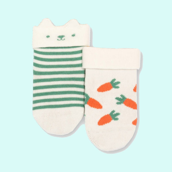 Baby Bun Baby Socks - Green Tulip