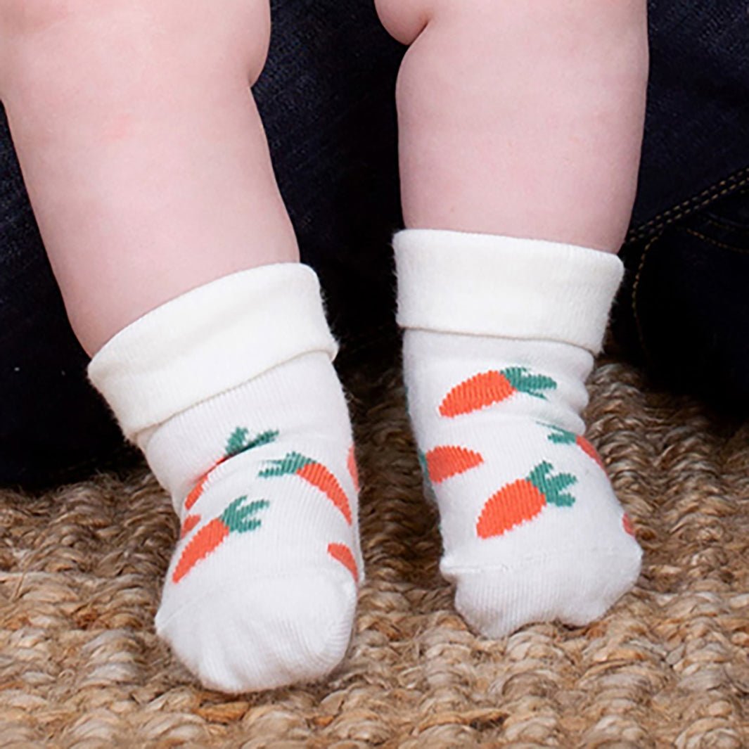 Baby Bun Baby Socks - Green Tulip