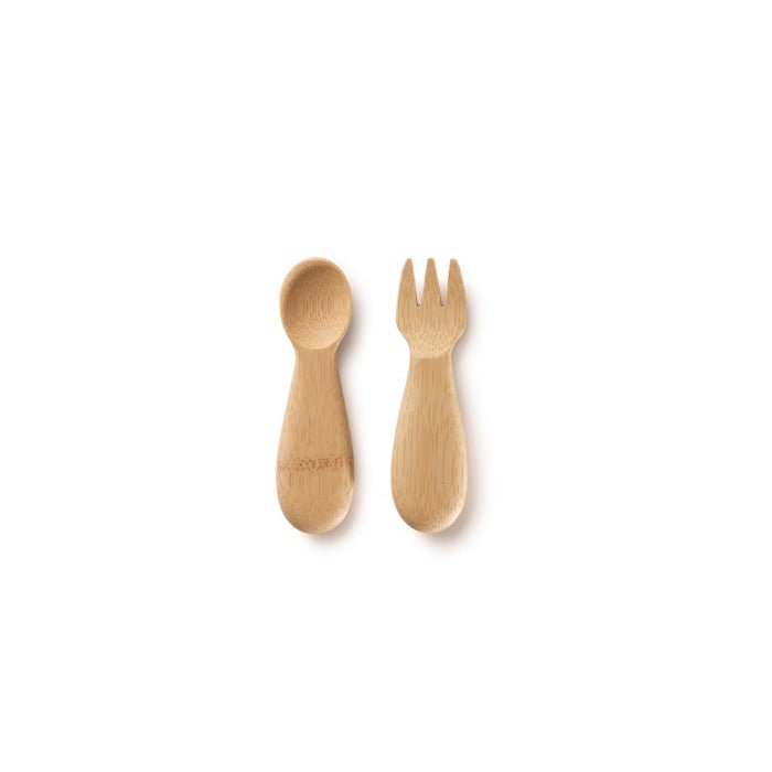 Baby's Bamboo Feeding Utensils - Green Tulip