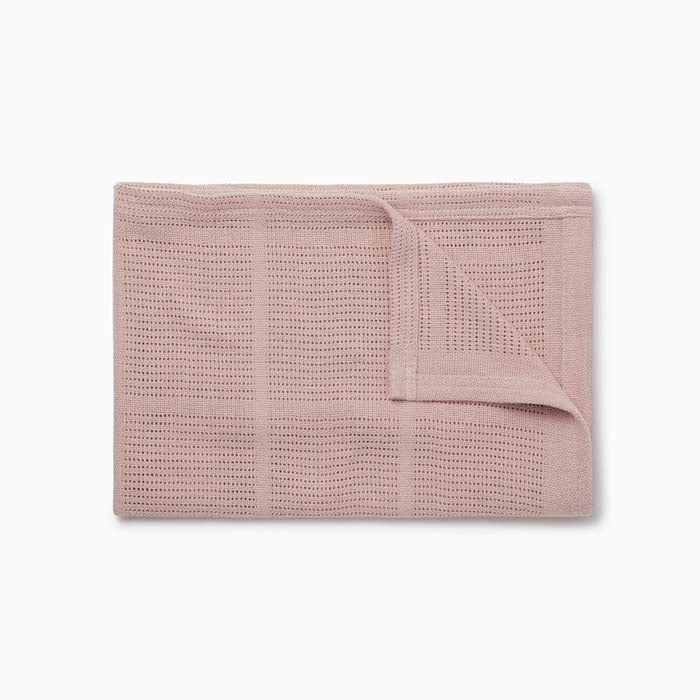 Bamboo & Cotton Cellular Blanket - Blush - Green Tulip