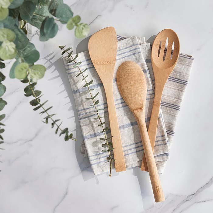 Bamboo 'Give It A Rest' Utensils - Green Tulip