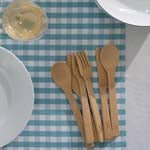 Bamboo Knife, Fork & Spoon Set - Green Tulip