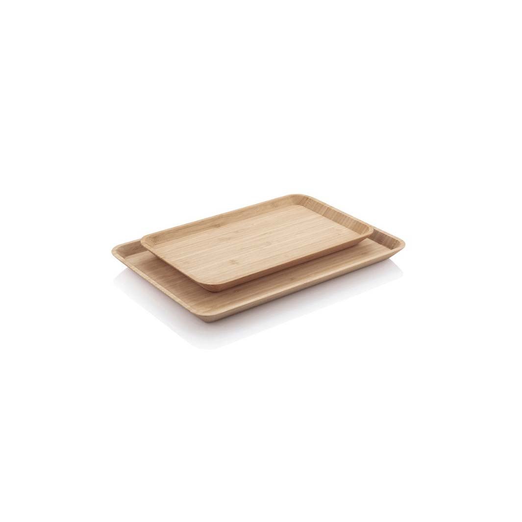 Bamboo Rectangle Serving Tray - Green Tulip