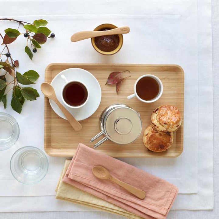 Bamboo Rectangle Serving Tray - Green Tulip