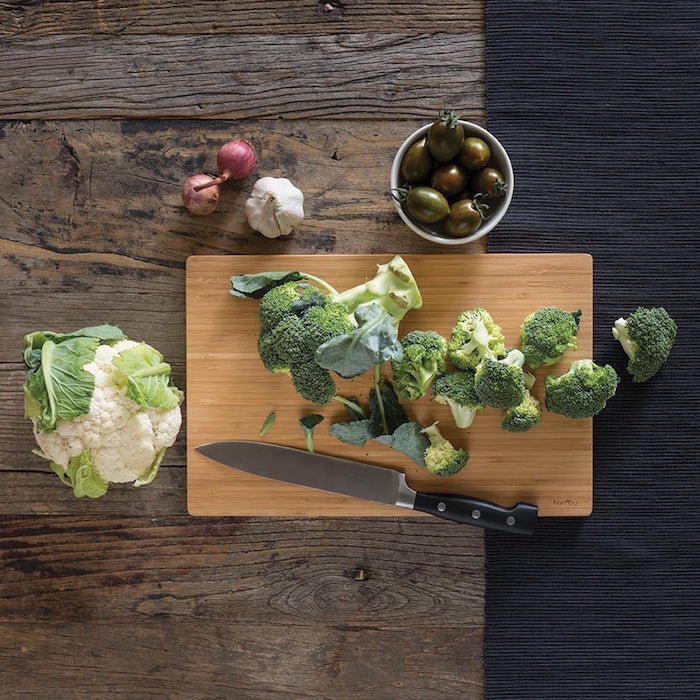 Bamboo Undercut Cutting & Serving Board - Green Tulip