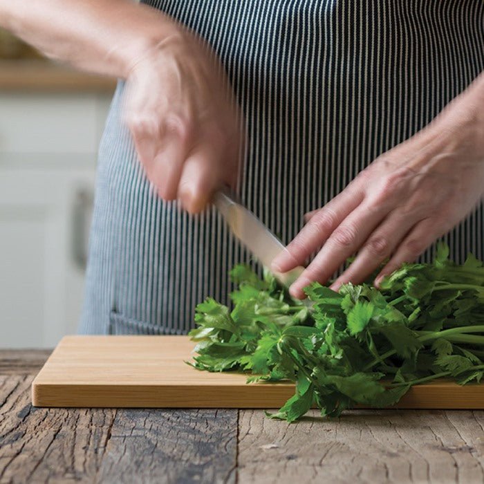 Bamboo Undercut Cutting & Serving Board - Green Tulip