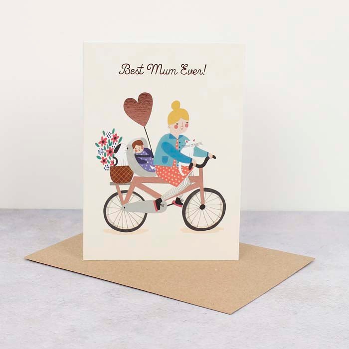 Best Mum Ever Card - Green Tulip