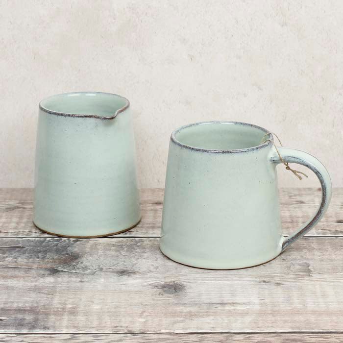 Bhava Handmade Stoneware Jug - Green Tulip