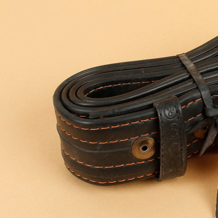 Bicycle Inner Tube Straight Stitch Belt - Green Tulip