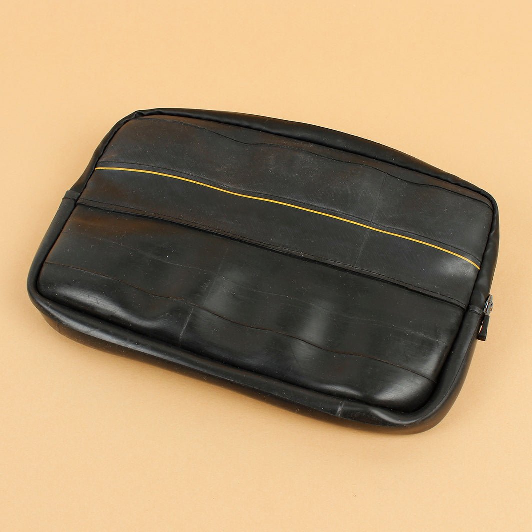 Bicycle Inner Tube Zipped Pouch - Green Tulip