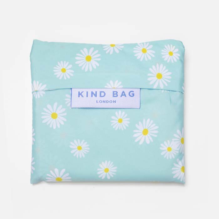 Blue Daisy Reusable Shopping Bag - Medium - Green Tulip