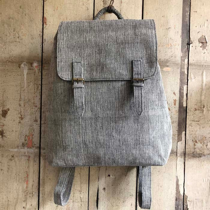 Caha Cotton Backpack - Monochrome Mix - Green Tulip