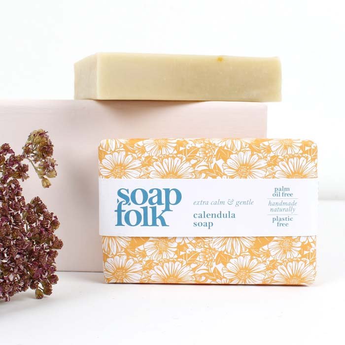 Calendula Natural Soap Bar - Green Tulip