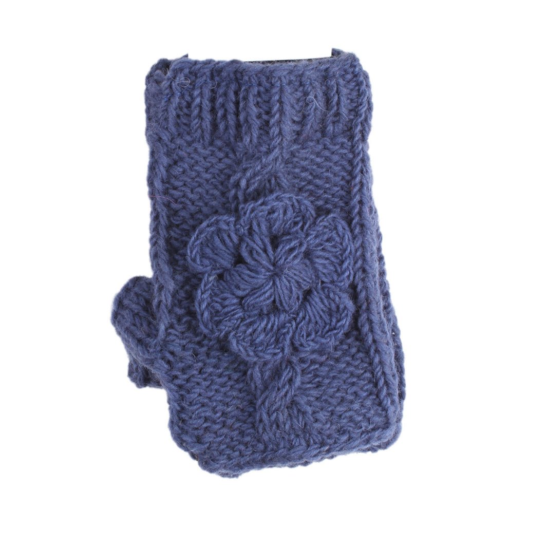 Chamonix Jeans Flower Handwarmers - Green Tulip