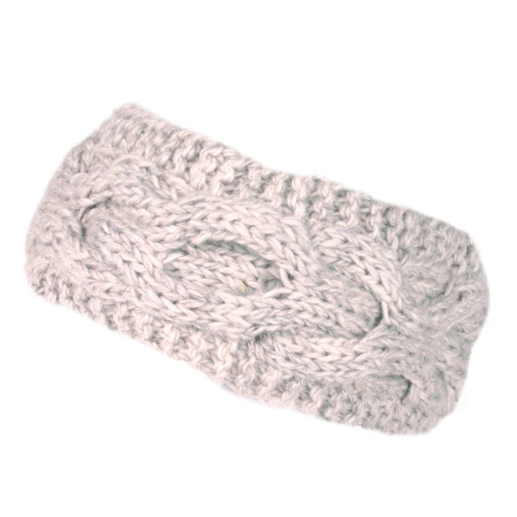 Chamonix Oatmeal Headband - Green Tulip