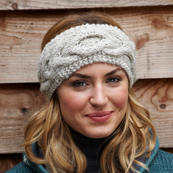 Chamonix Oatmeal Headband - Green Tulip