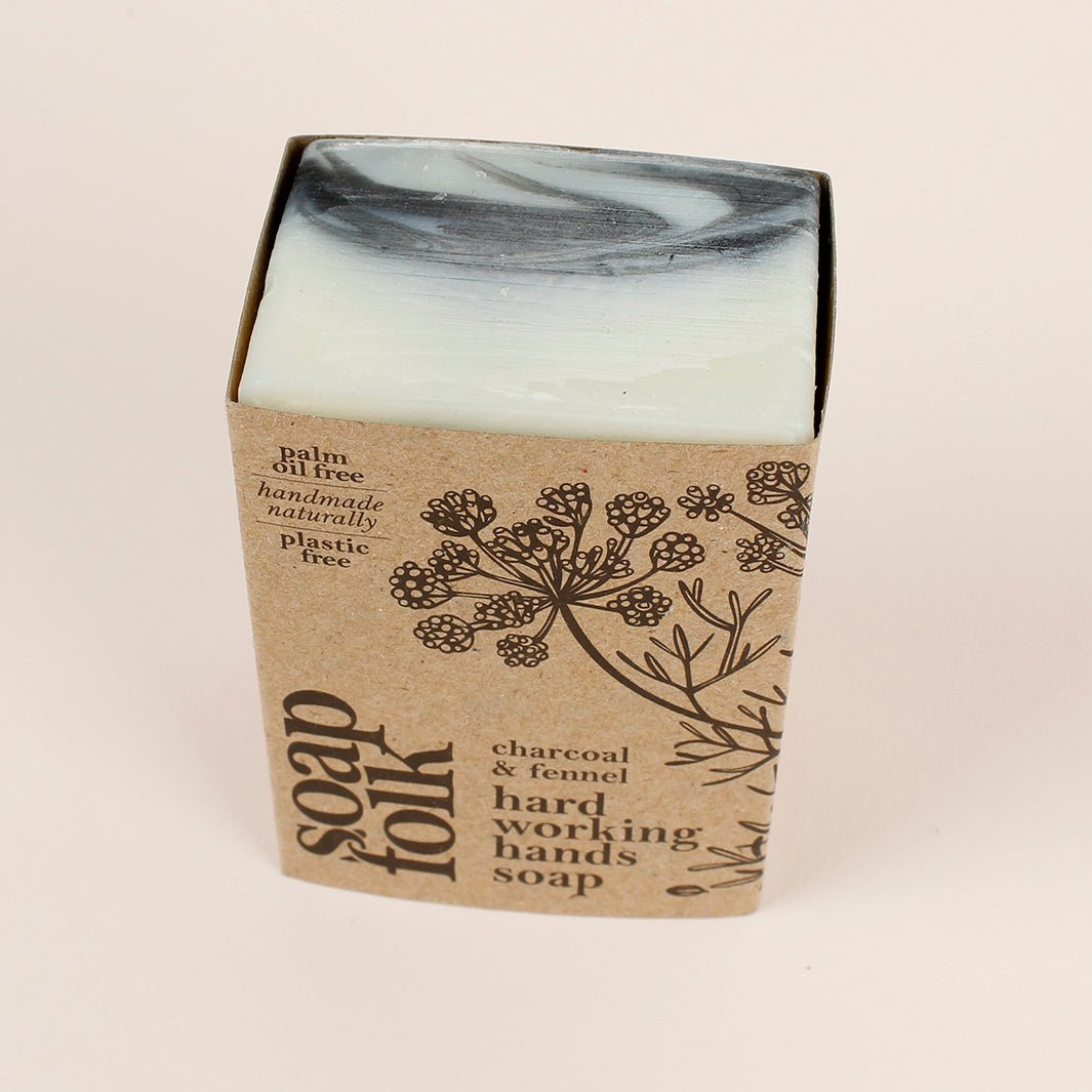 Charcoal & Fennel Hard Working Hands Soap - Green Tulip