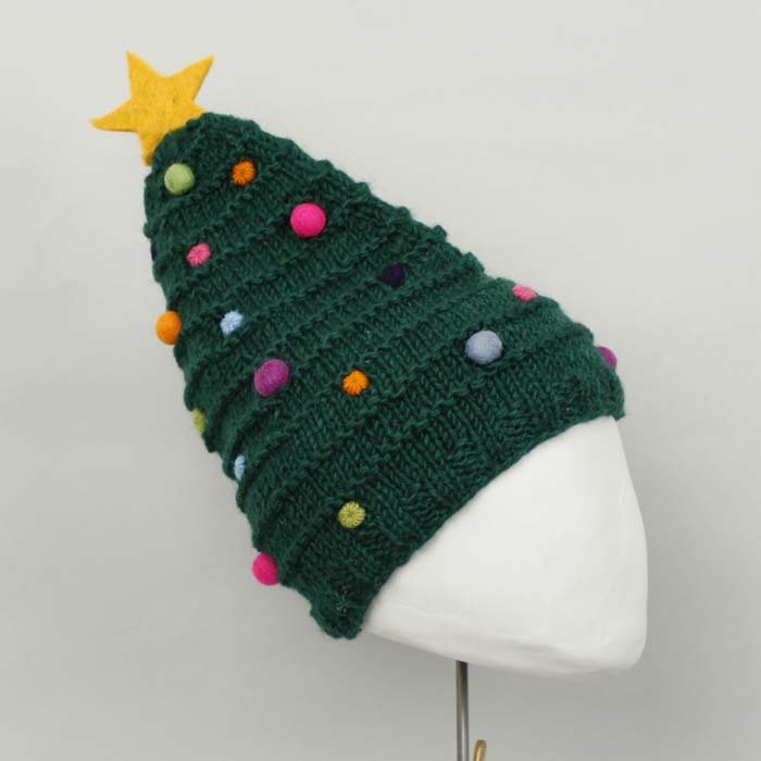 Christmas Tree Hat - Green Tulip