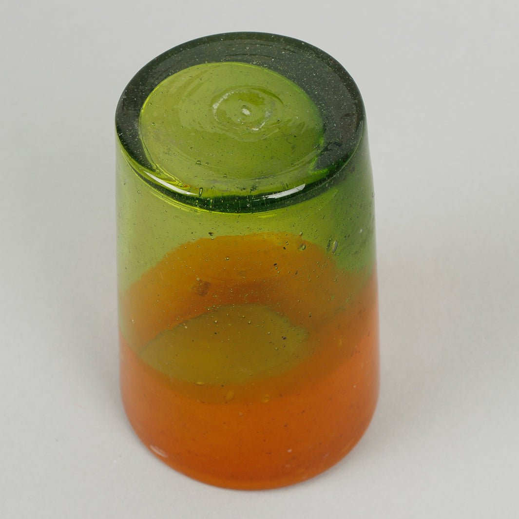 Chunky Recycled Two Tone Tumbler - Orange & Green - Green Tulip