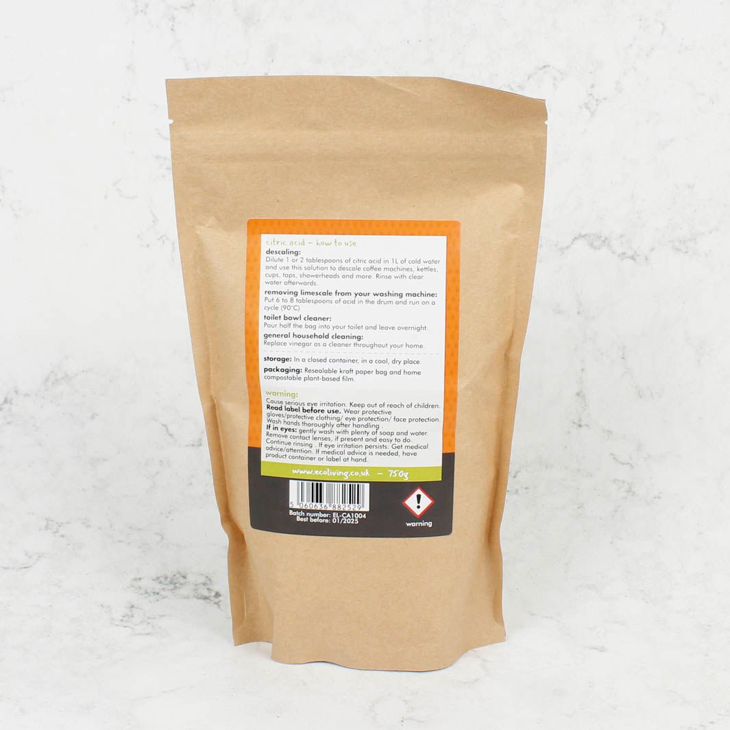 Citric Acid Pouch 750g - Green Tulip