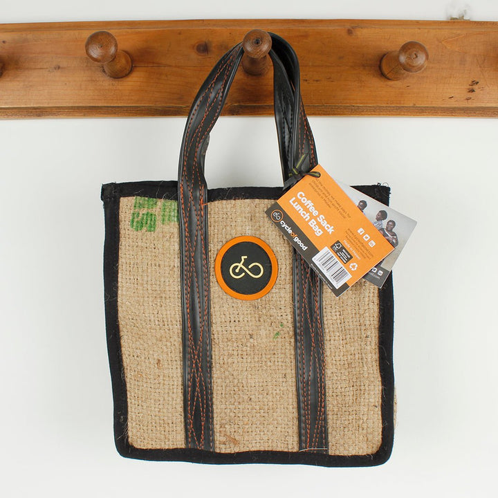 Coffee Sack Lunch Bag - Green Tulip