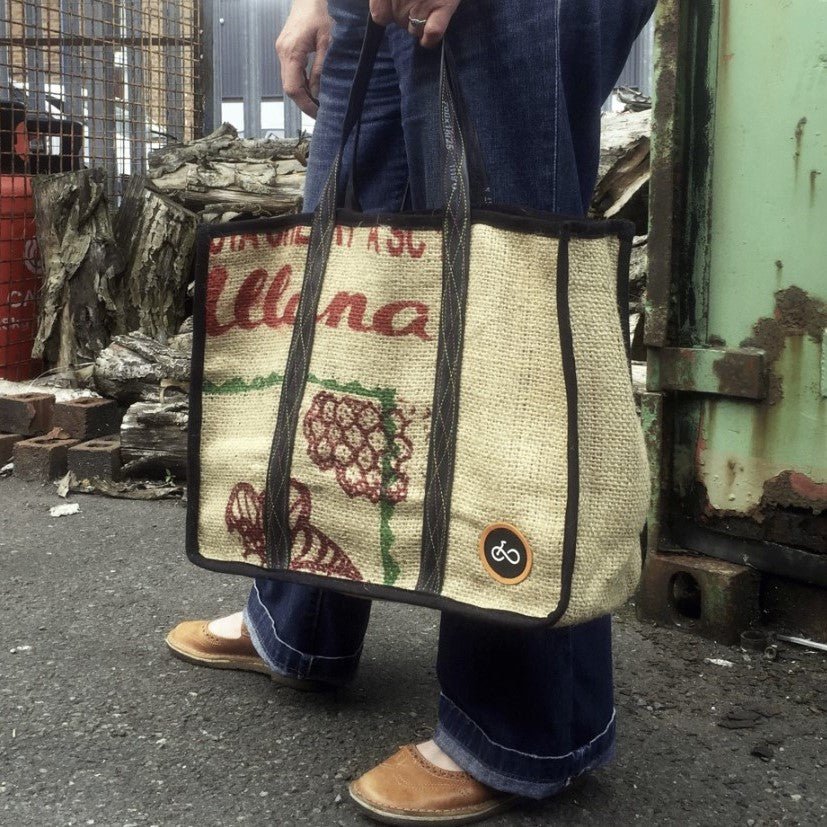 Coffee Sack Shopper Bag - Green Tulip