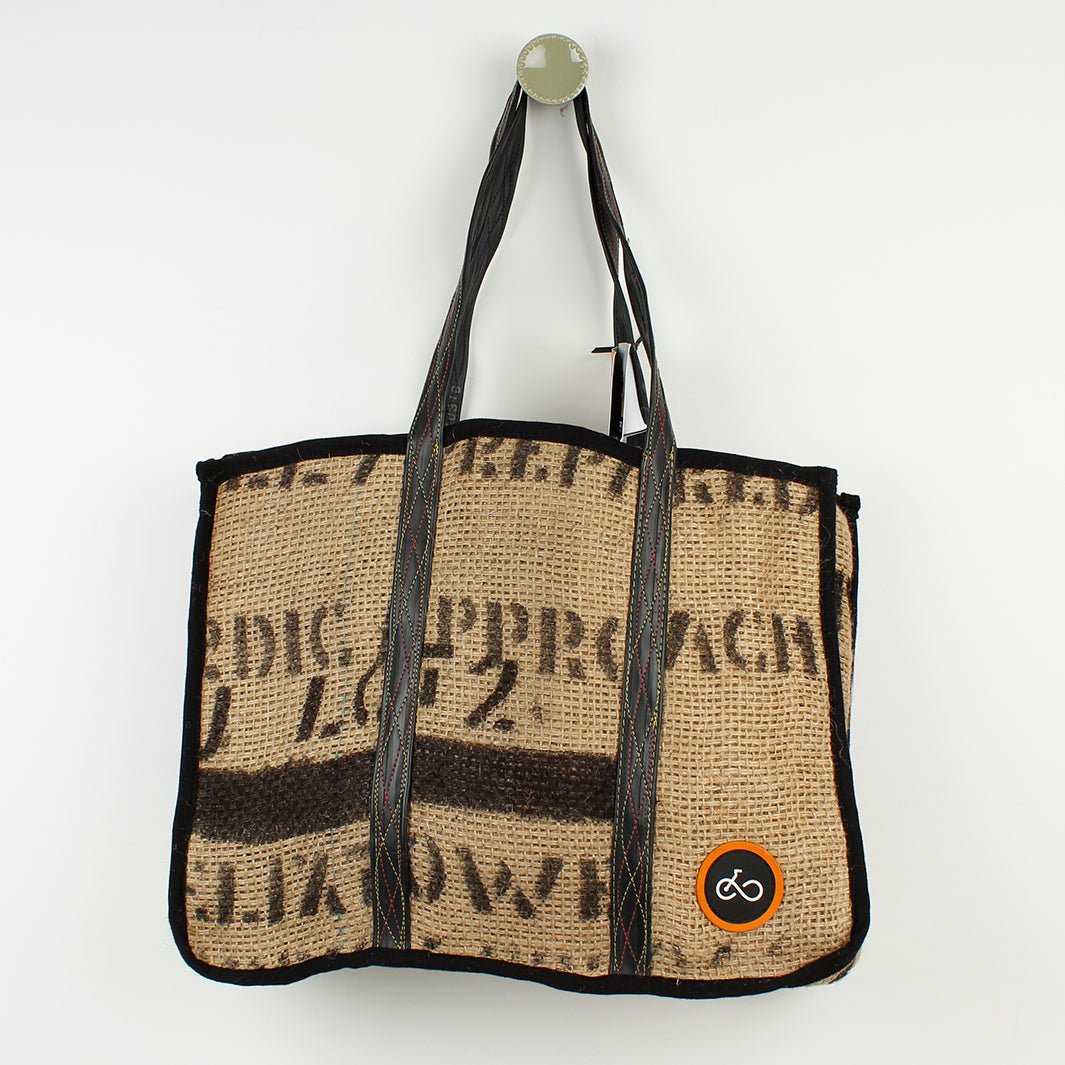 Coffee Sack Shopper Bag - Green Tulip