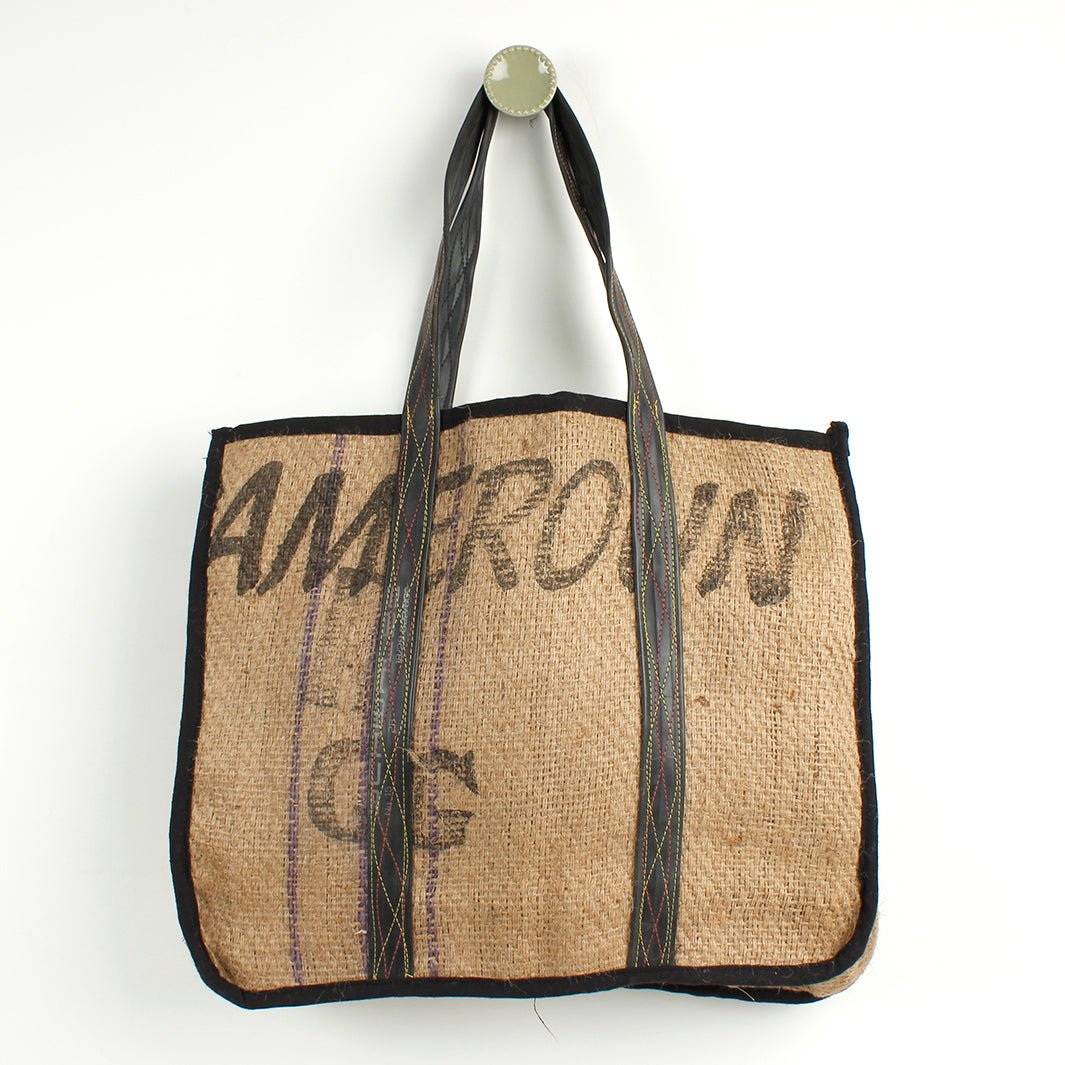 Coffee Sack Shopper Bag - Green Tulip