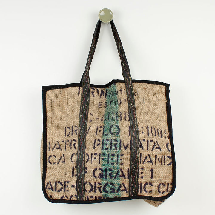 Coffee Sack Shopper Bag - Green Tulip