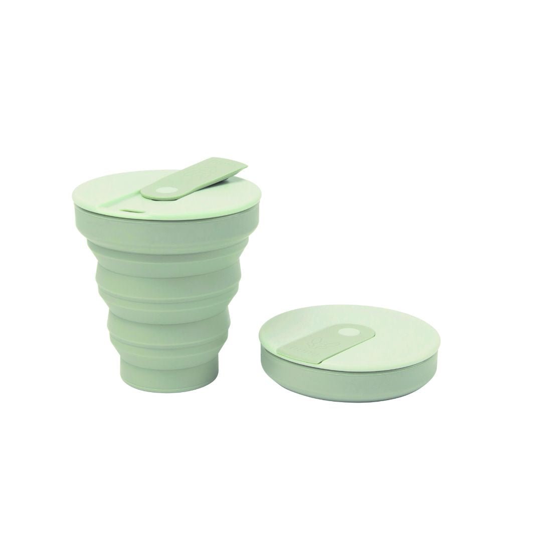 Collapsible Silicone Cup - 12oz - Green Tulip